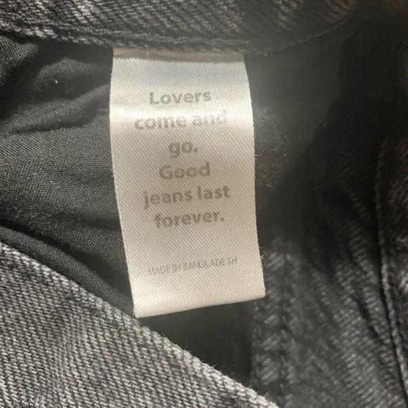 Pacsun Jeans Womens 25  Black Denim Dad Jean Distressed Baggy High‎ Rise 25x30 - Picture 6 of 16